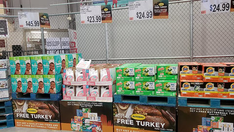 BJ's P&G 'Free Butterball Turkey' Pallet Display Train