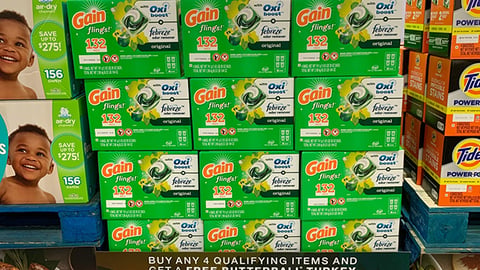 BJ's Gain 'Free Butterball Turkey' Pallet Display