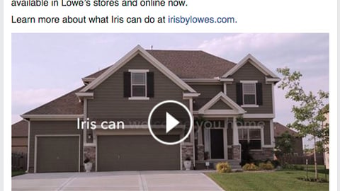Lowe's Iris Facebook Update