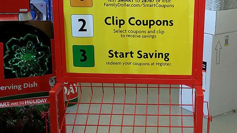 Family Dollar 'Save to Win' Rack Header
