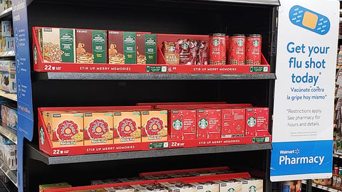 Walmart Starbucks Holiday Endcap