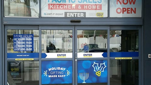 Best Buy 'Holiday Gifting' Door Cling