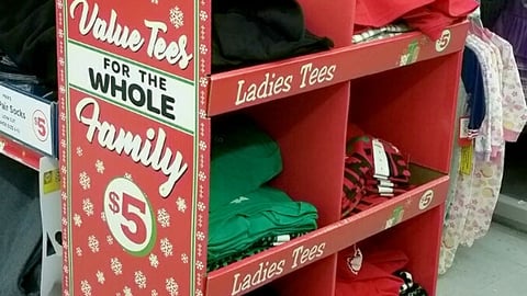 Family Dollar 'Value Tees' Floorstand