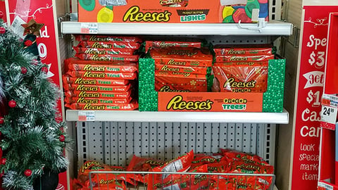 CVS Reese's 'Peanut Butter Lights' Endcap