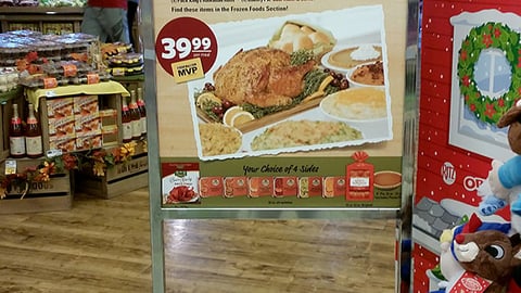 Food Lion 'Holiday Meal Deal' Stanchion Sign