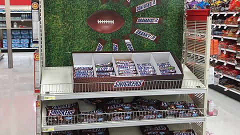 Target Snickers 'Huddle Hungry' Endcap