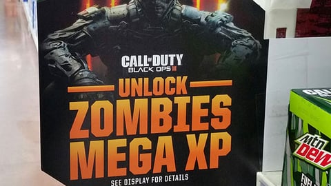Mountain Dew Walmart 'Call of Duty' Shelf Talker