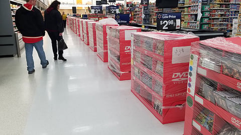 Walmart Black Friday DVD Floorstands