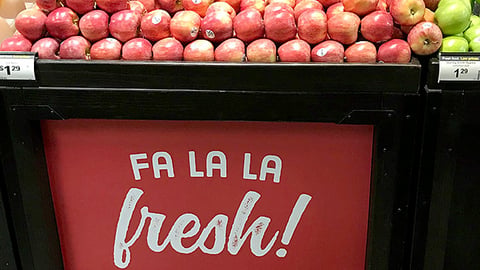 Ralphs 'Fa La La Fresh' Dump Table
