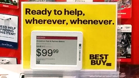Best Buy 'Ready to Help' Digital Price Label Sign