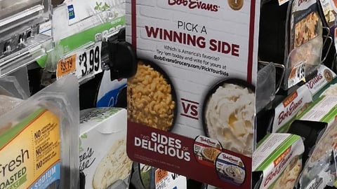 Bob Evans 'Pick A Winning Side' Shelf Talker