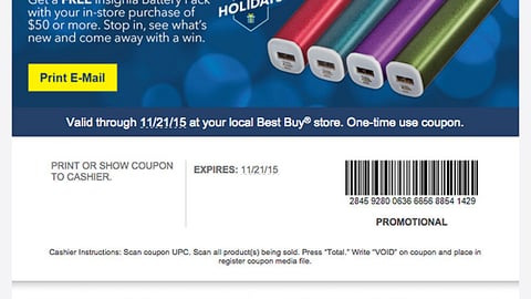 Best Buy Insignia 'Holiday Win' Incentive Email