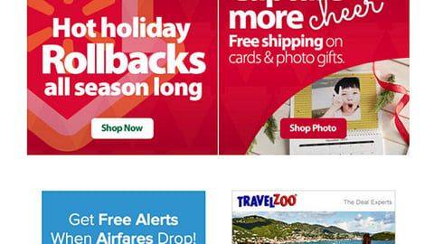 Walmart 'Hot Holiday Rollbacks' Email