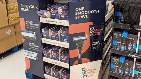 Dollar Shave Club Walmart Pallet Display