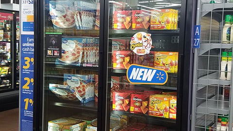 Walmart Mac n' Cheetos Endcap Cooler