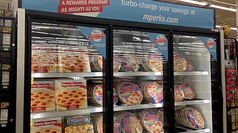 Meijer 'As Mighty as You' Cooler Signs