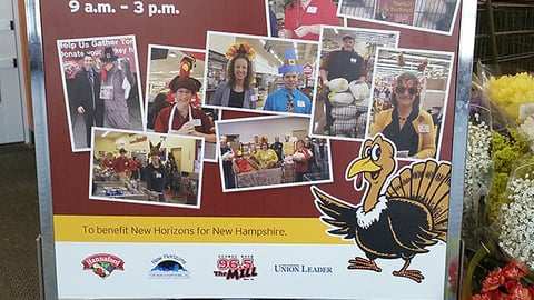 Hannaford 'Tons of Turkey' Stanchion Sign