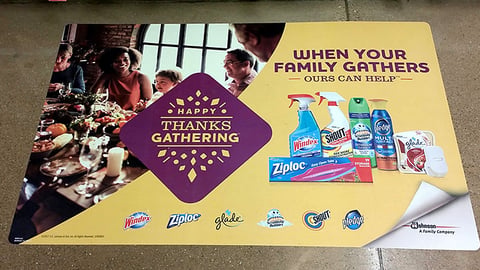 SC Johnson 'When Your Family Gathers' Floor Cling