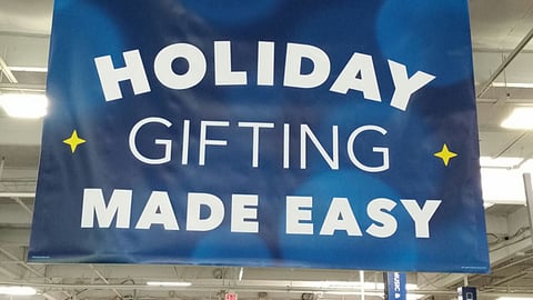 Best Buy 'Holiday Gifting' Ceiling Banner