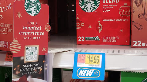Starbucks Walmart 'Magical Experience' Shelf Talker