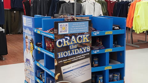 Planters 'Crack the Holidays' Walmart Pallet Display