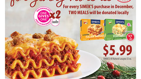Jewel-Osco Simek's 'One Gives One x2' Feature 