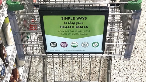 Publix 'Wellness Icons' Shopping Cart Sign