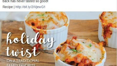 Jewel-Osco Simek's 'Holiday Twist' Facebook Update