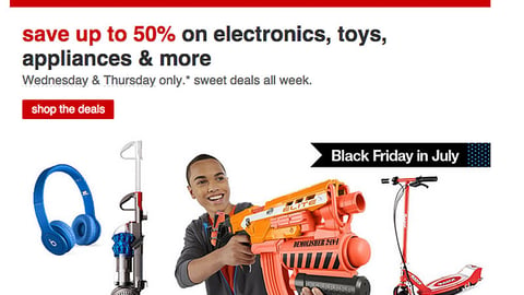 Target 'Black Friday in July' Email