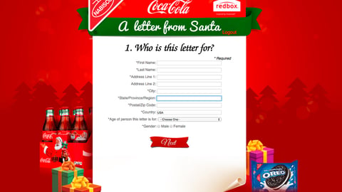 Acme 'Letter From Santa' Promotional Page