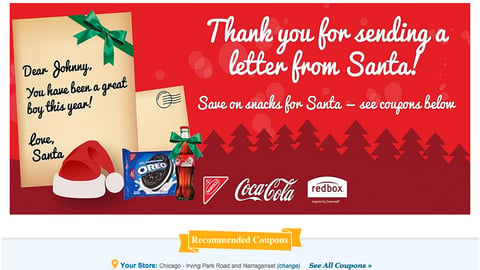 Jewel-Osco 'Letter From Santa' Promotional Page