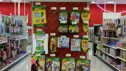 Target Crayola Holiday Endcap