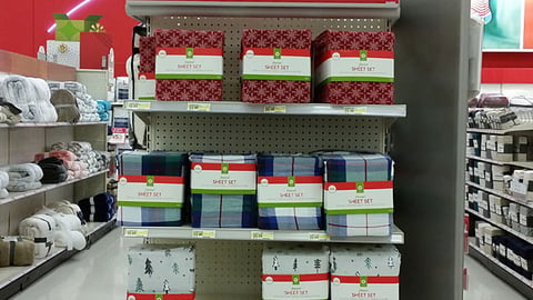 Target Holiday Sheet Set Endcap