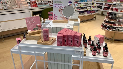 Rite Aid Rosehip 'Natural Beauty Products' Lobby Display