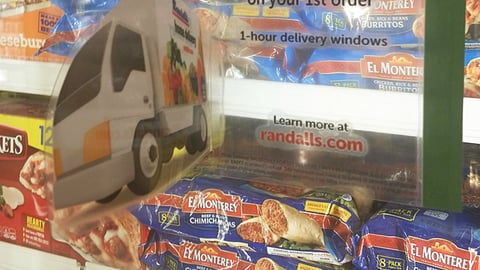 Randalls 'Free Delivery' Cooler Cling