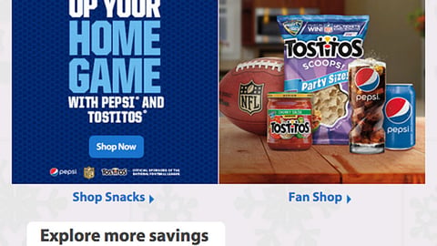 Walmart PepsiCo 'Up Your Home Game' Email