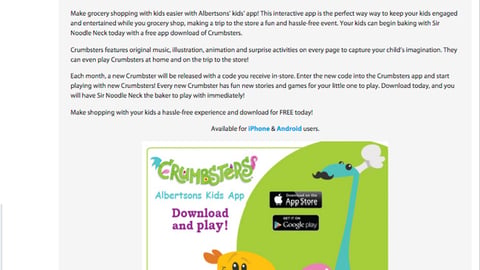 Albertsons 'Crumbsters' Blog Post