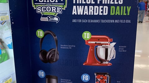Safeway 'Shop and Score' Shelf Talker
