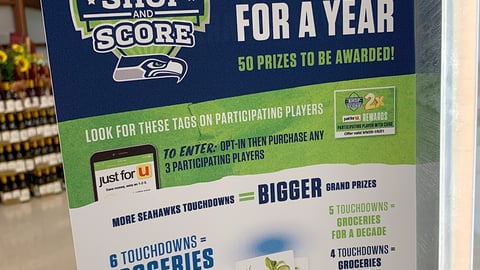 Safeway 'Groceries for a Year' Shelf Talker