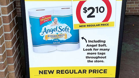 Winn-Dixie Angel Soft 'New Regular Price' Stanchion Sign