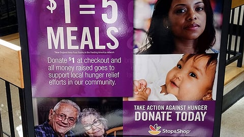 Stop & Shop 'Food for Friends' Stanchion Sign