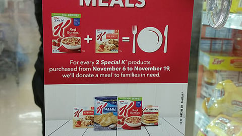 Special K Kroger 'Help Us Donate' Shelf Talker