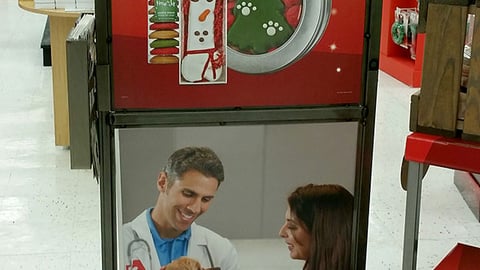 Petco 'Fill Their Stockings' Stanchion Sign
