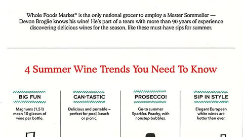 Whole Foods 'Sommelier Selects' Flyer