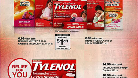 J&J Walgreens 'Find the Right Relief Fast' FSI