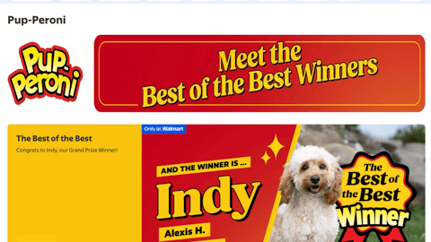 Walmart Pup-Peroni 'The Best of the Best' Web Page