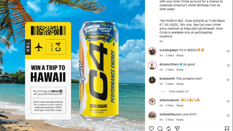 C4 Circle K 'Beach Energy' Instagram Update