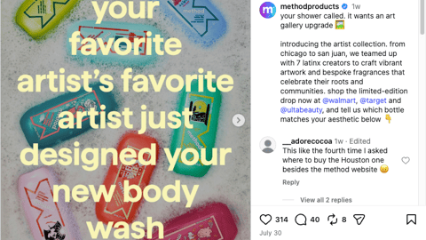 Method Artist Collection Instagram Update