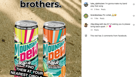 Mountain Dew Circle K 'Legends' Instagram Update