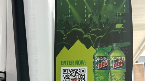 Mountain Dew Circle K 'Concerts for a Year' Pump Sign